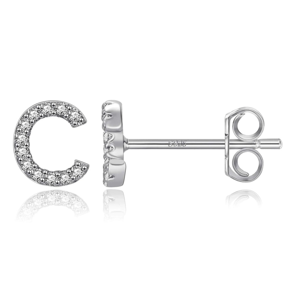 イニシャルピアス シルバー c