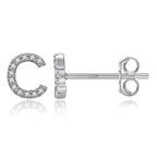 イニシャルピアス シルバー c