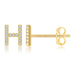 イニシャルピアス ゴールド  h