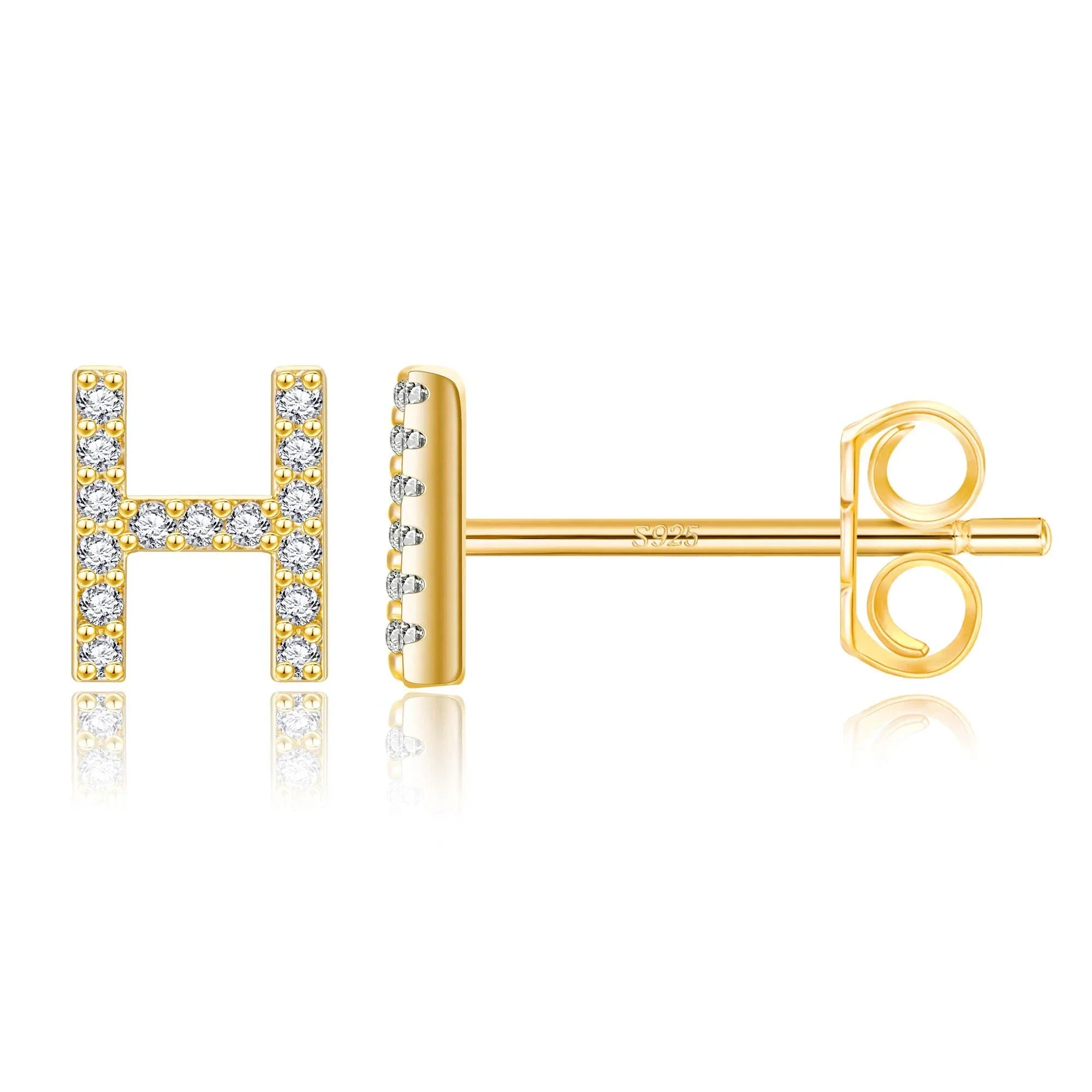 イニシャルピアス ゴールド  h