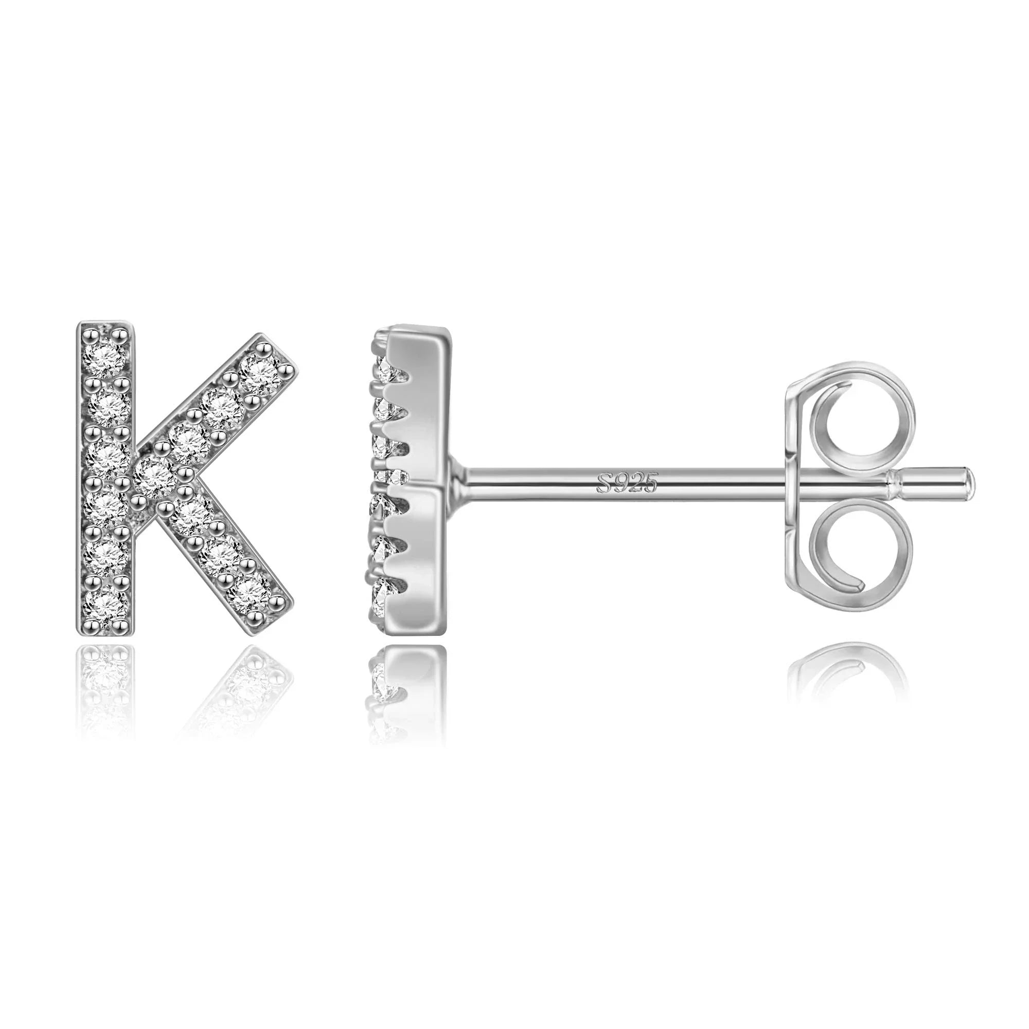 イニシャルピアス シルバー k