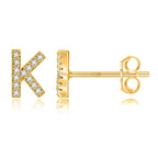 イニシャルピアス ゴールド k