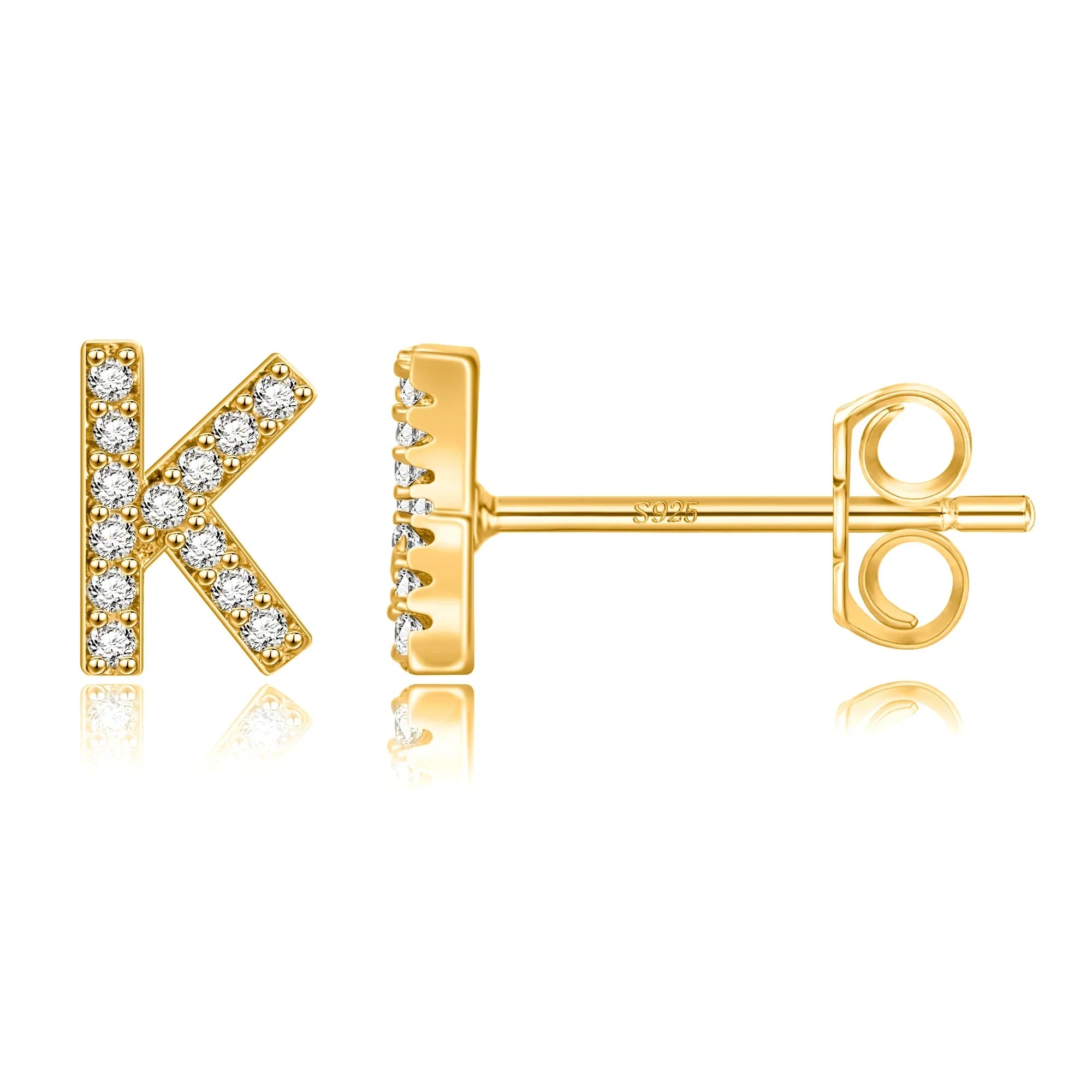 イニシャルピアス ゴールド k