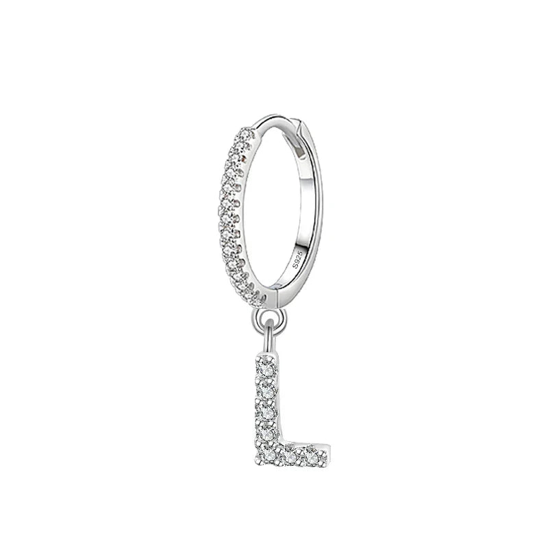 Boucles d'oreilles créoles avec initiale l