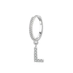Boucles d'oreilles créoles avec initiale l