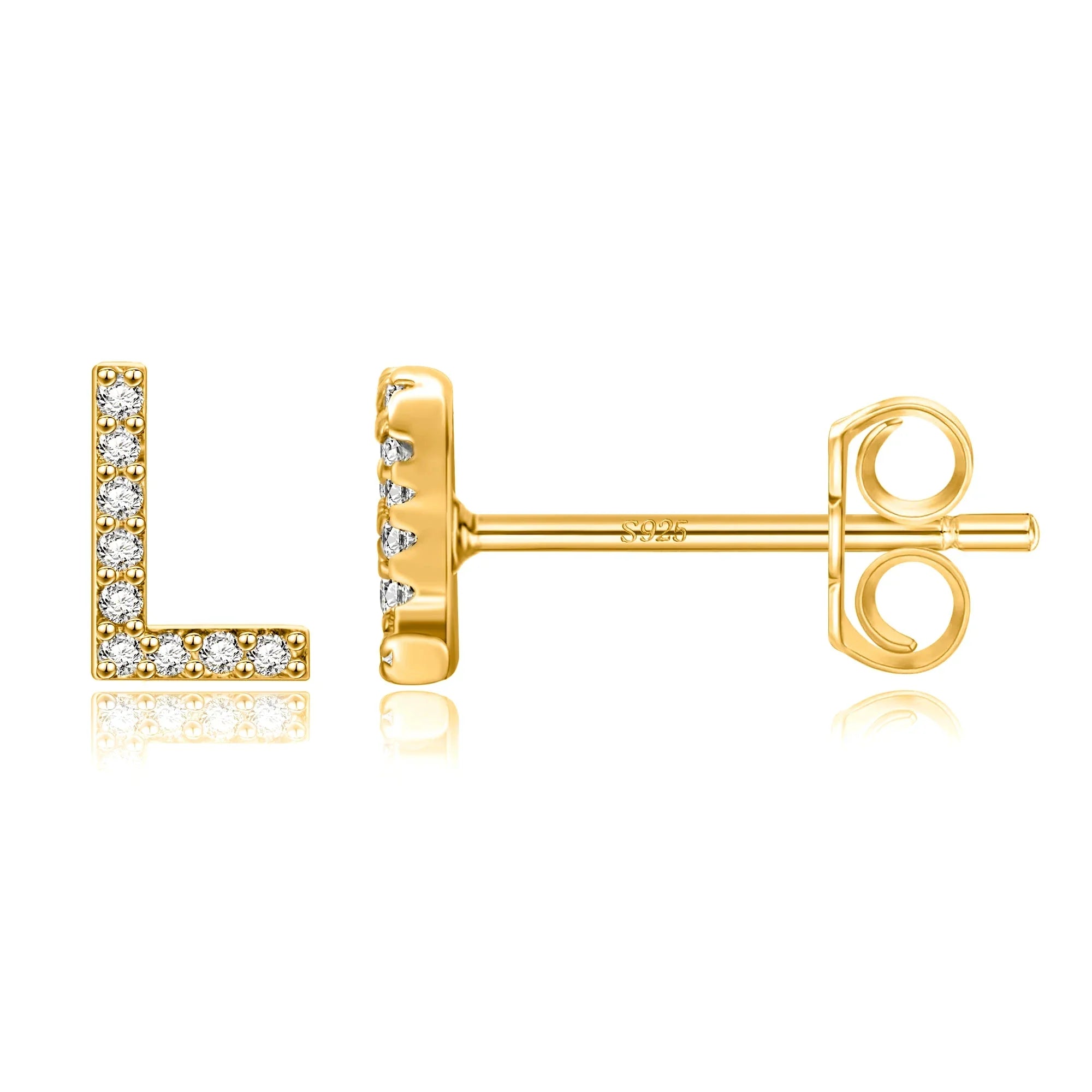 イニシャルピアス ゴールド l