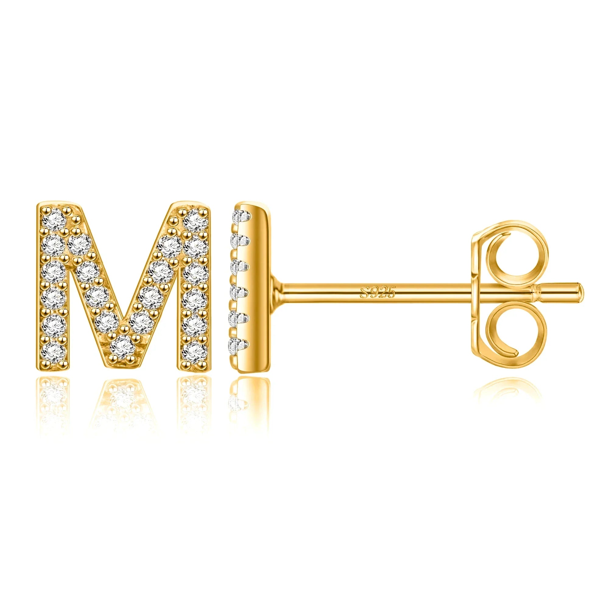 イニシャルピアス ゴールド m