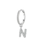 Boucles d'oreilles créoles avec initiale n