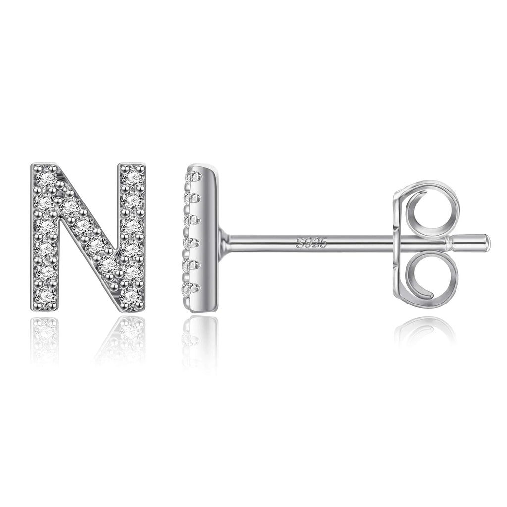イニシャルピアス シルバー n