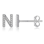 イニシャルピアス シルバー n