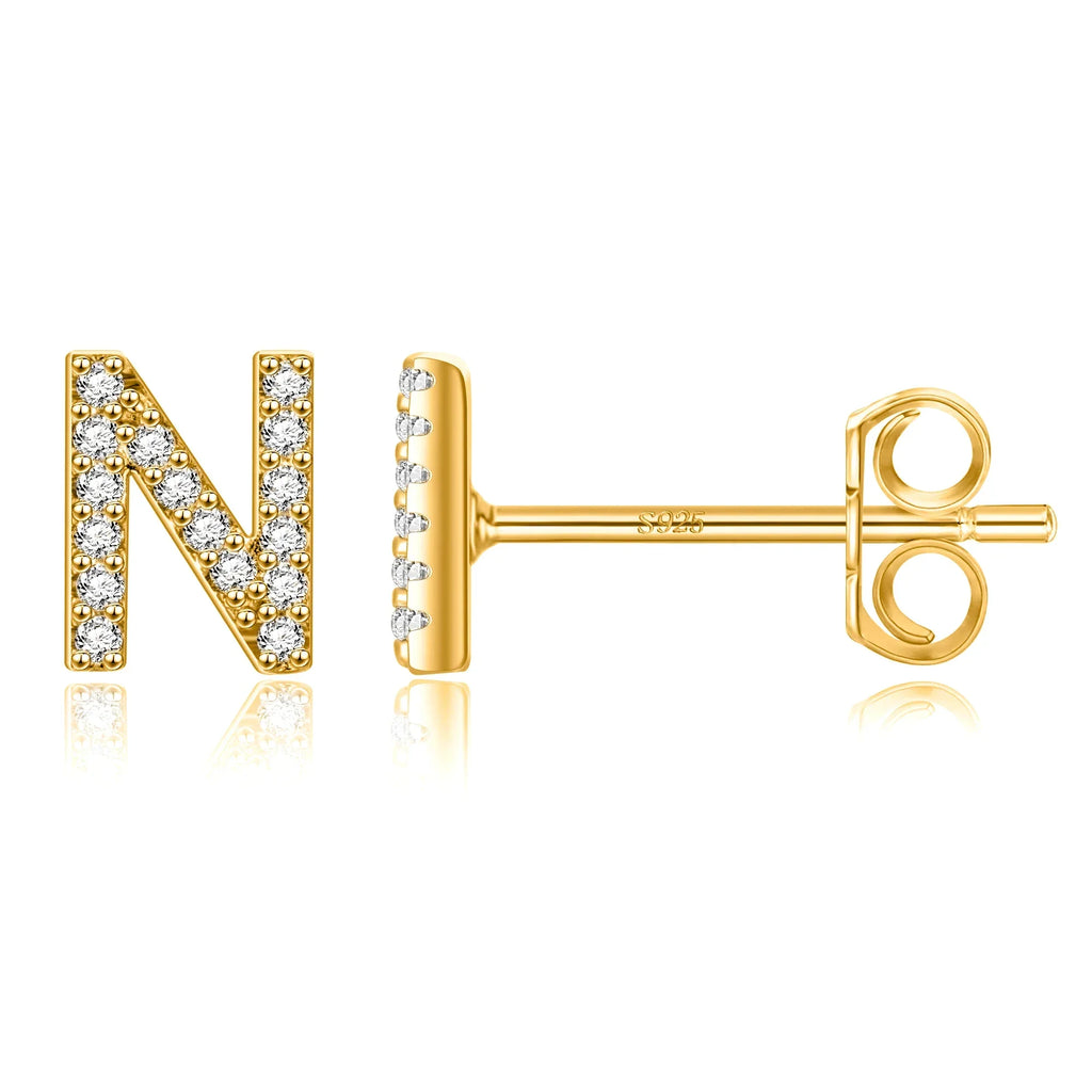 イニシャルピアス ゴールド n