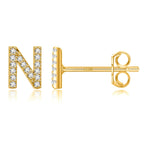 イニシャルピアス ゴールド n