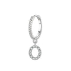 Boucles d'oreilles créoles avec initiale o