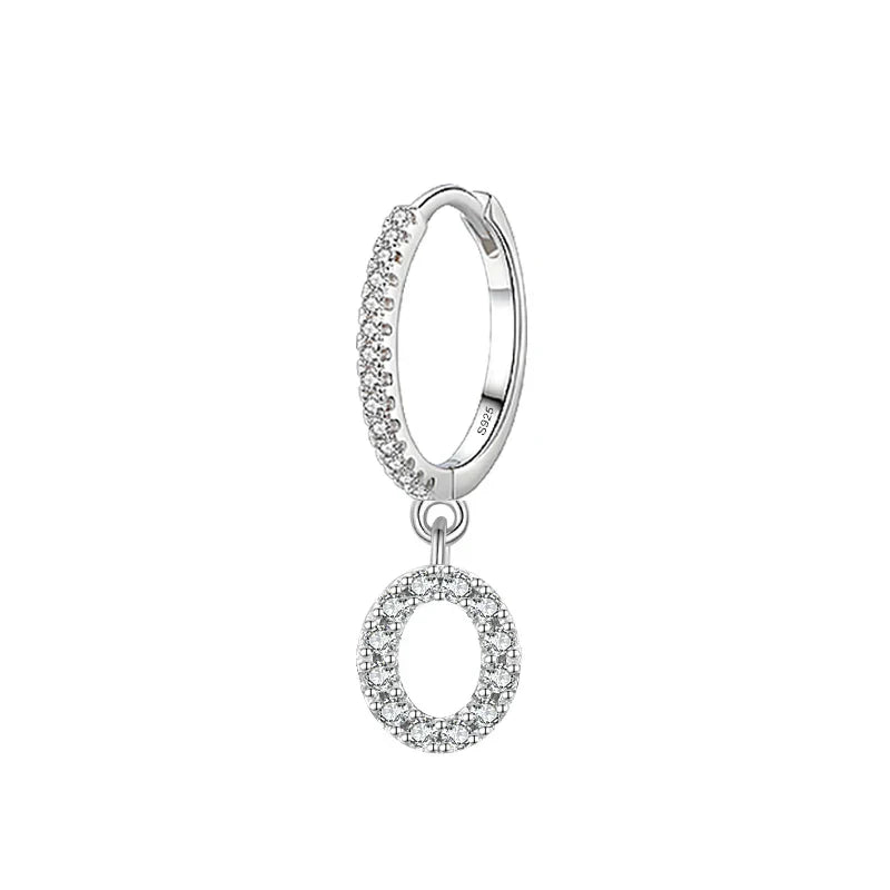 Boucles d'oreilles créoles avec initiale o