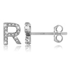 イニシャルピアス シルバー r