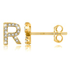 イニシャルピアス ゴールド r