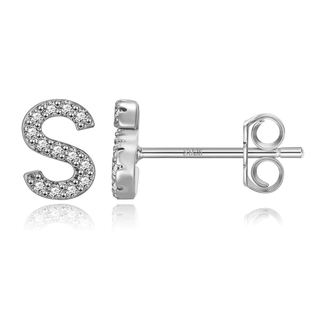 イニシャルピアス シルバー s