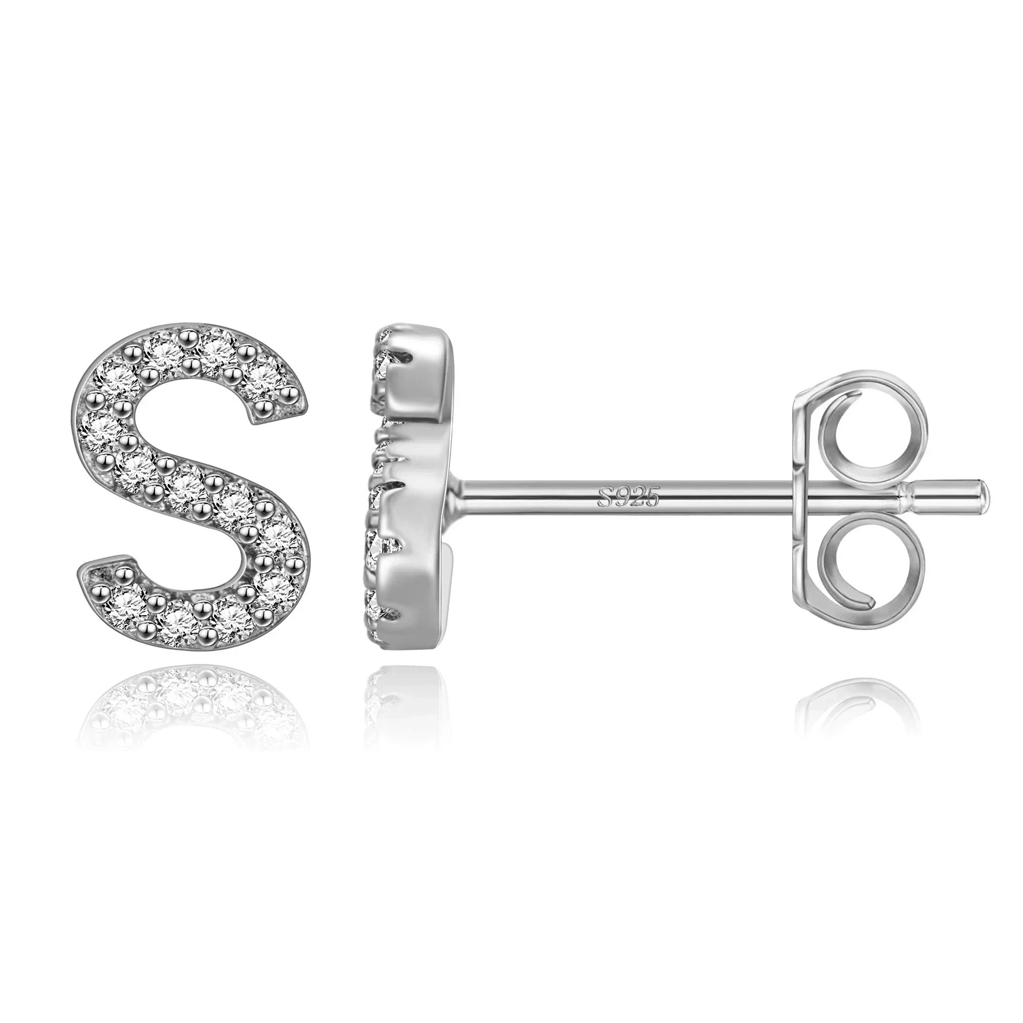 イニシャルピアス シルバー s