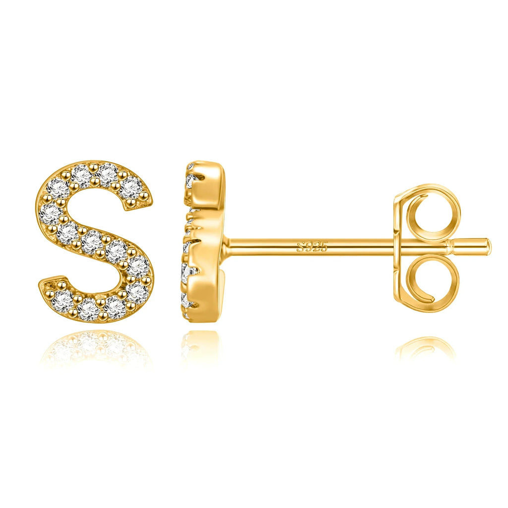 イニシャルピアス ゴールド s