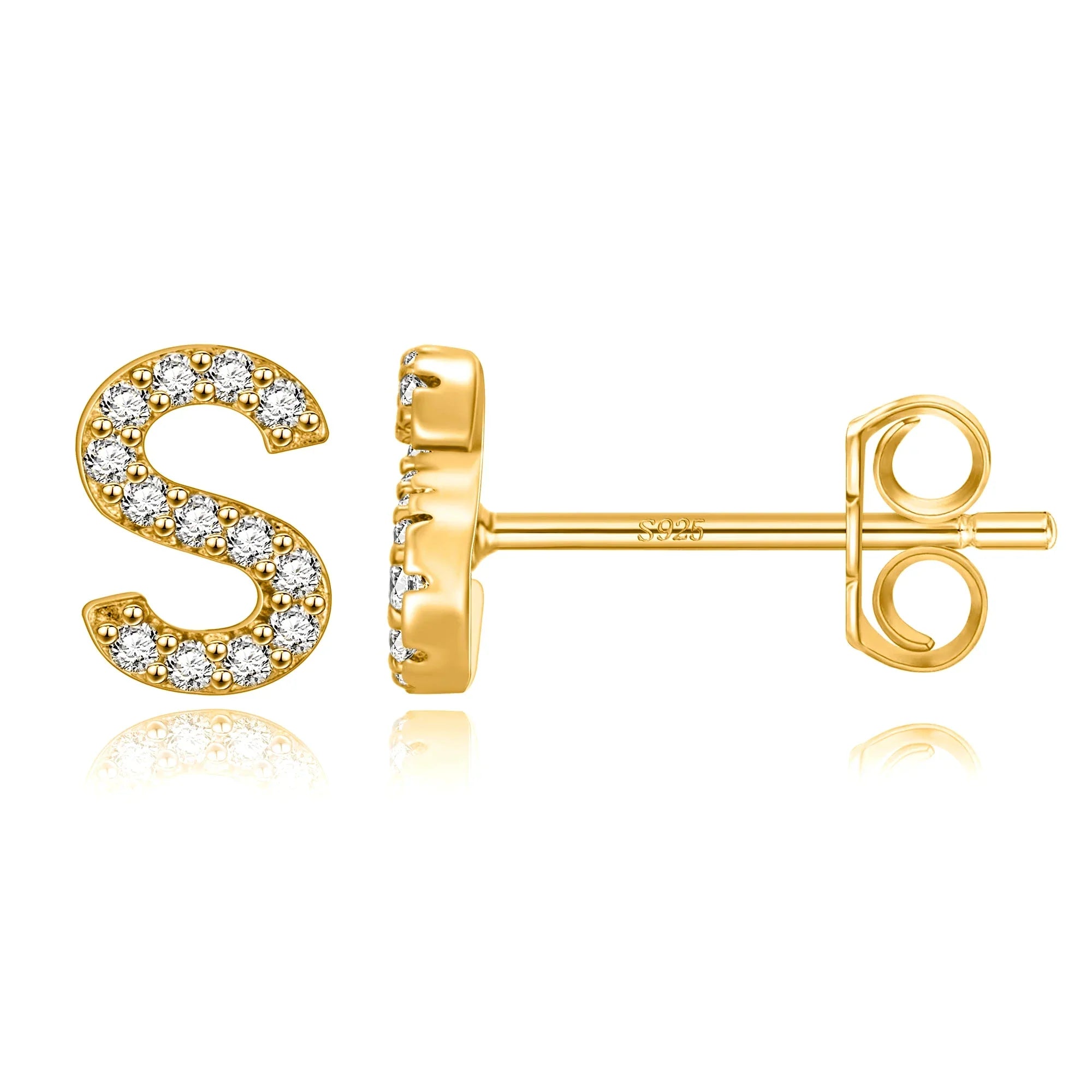 イニシャルピアス ゴールド s