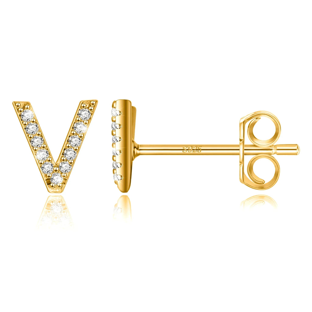イニシャルピアス ゴールド v