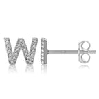 イニシャルピアス シルバー w