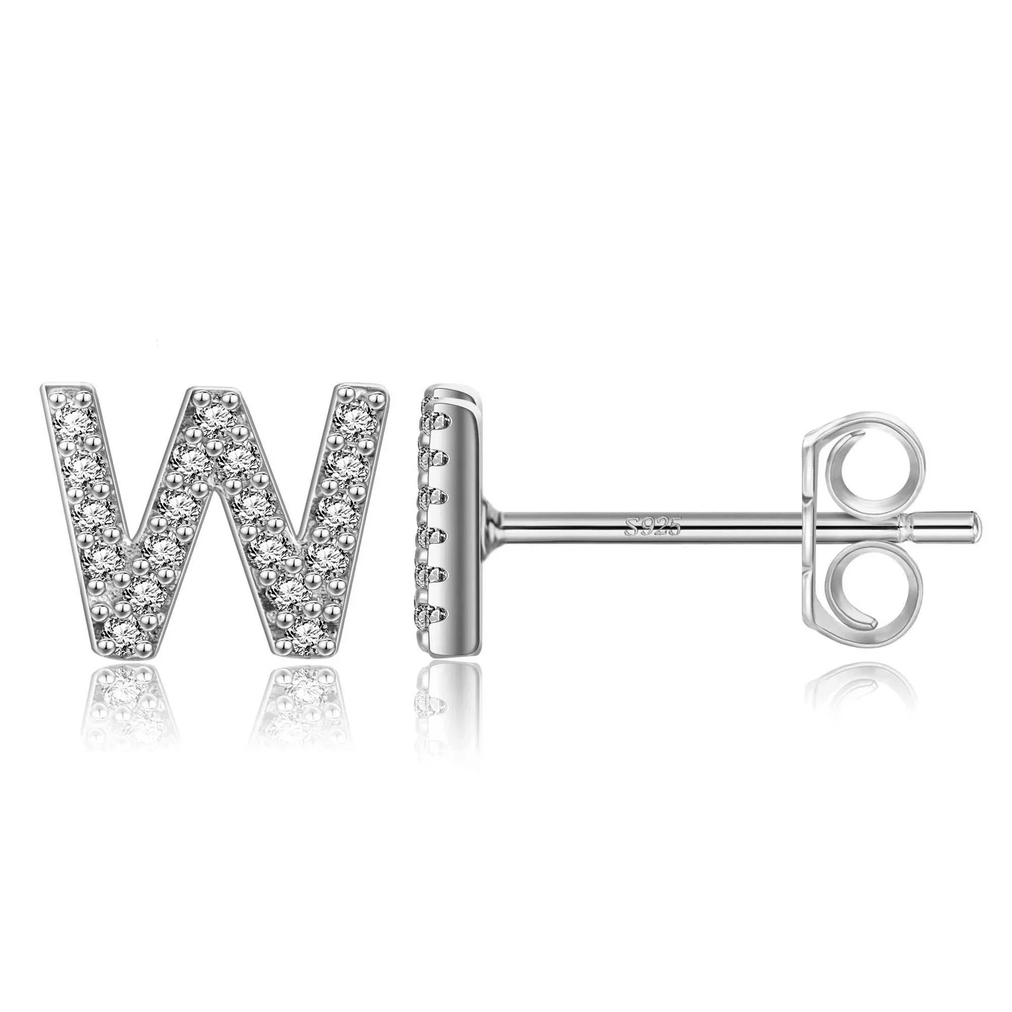 イニシャルピアス シルバー w