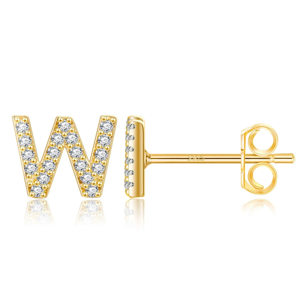イニシャルピアス ゴールド w