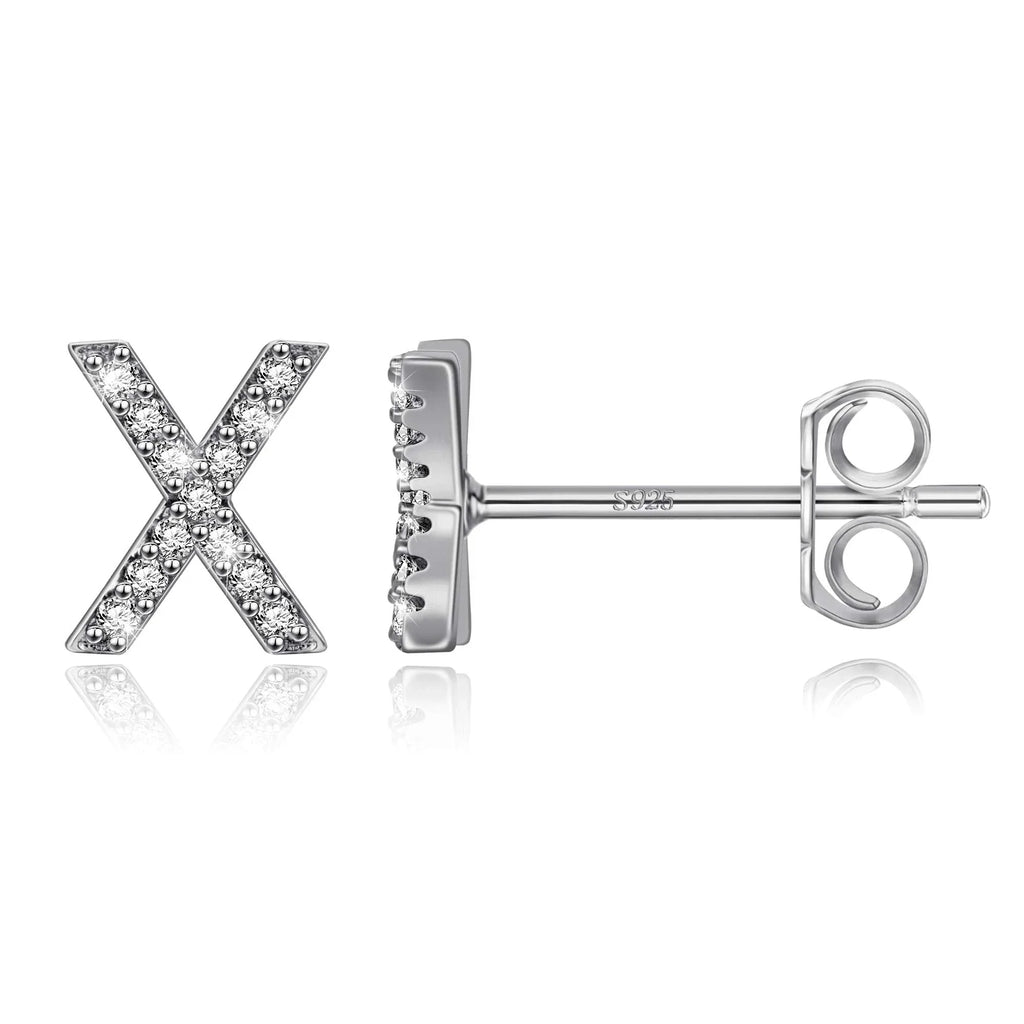 イニシャルピアス シルバー x