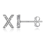 イニシャルピアス シルバー x