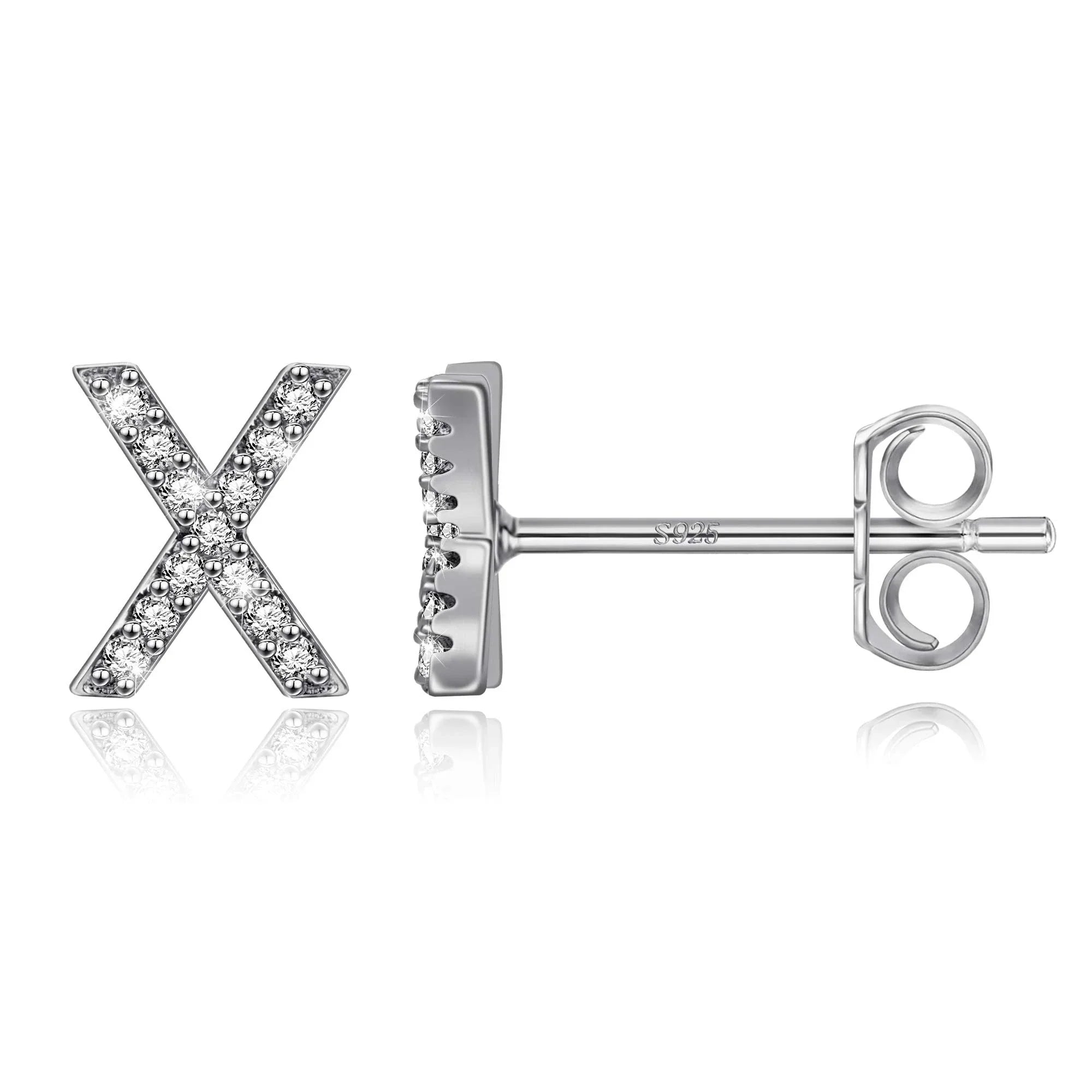 イニシャルピアス シルバー x