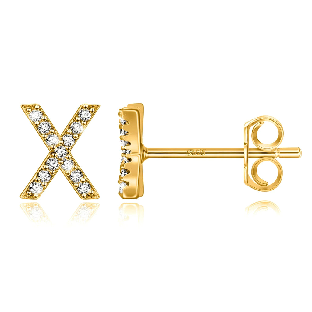 イニシャルピアス ゴールド x