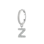 Boucles d'oreilles créoles avec initiale z