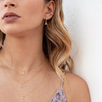 Boucles d'oreilles créoles avec initiale femme