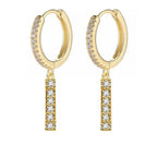 Boucles d'oreilles créoles avec initiale femme i