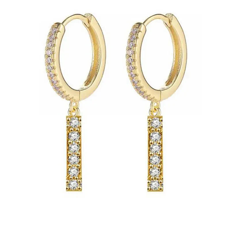 Boucles d'oreilles créoles avec initiale femme i