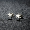 Boucles d'Oreilles Légères Clou Etoile argent