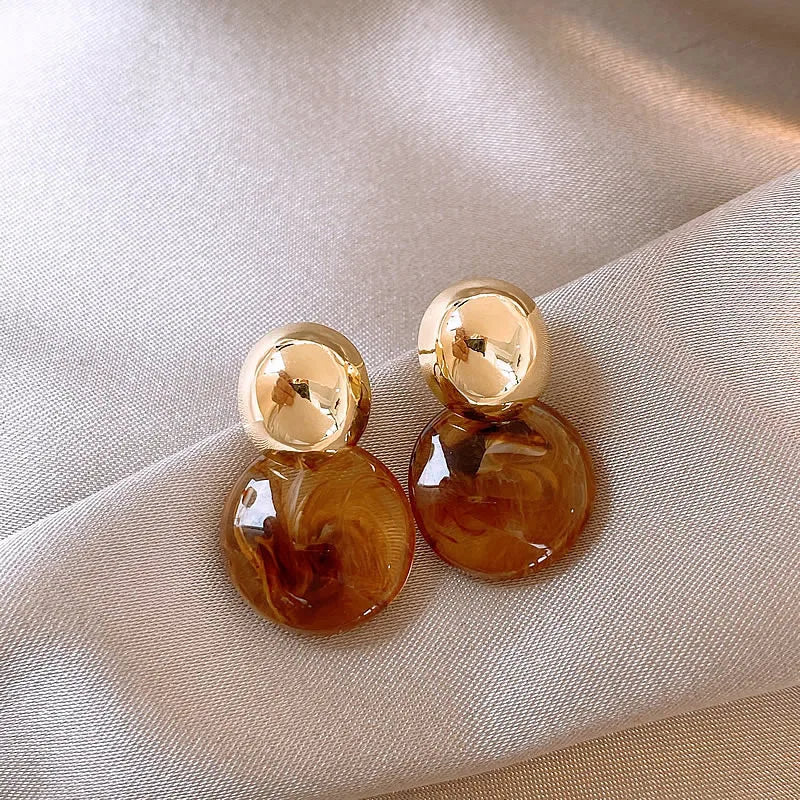 Boucles d'Oreilles Pendantes de Protection Oeil de Tigre
