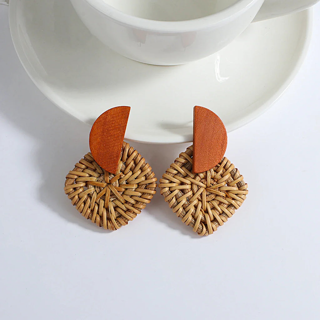 Boucles d'Oreilles Pendantes de Style Bohême Effet Naturel