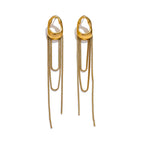 Boucles d'Oreilles Pendantes Goutte d'Eau pour Femme or