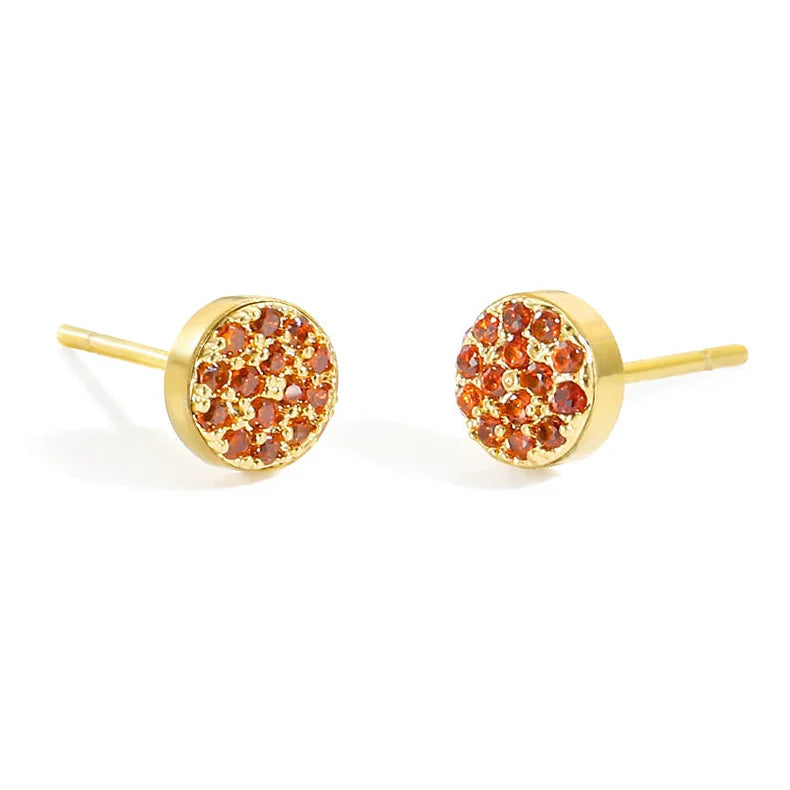 Boucles d'oreilles puces avec pierre de naissance pour femme janvier