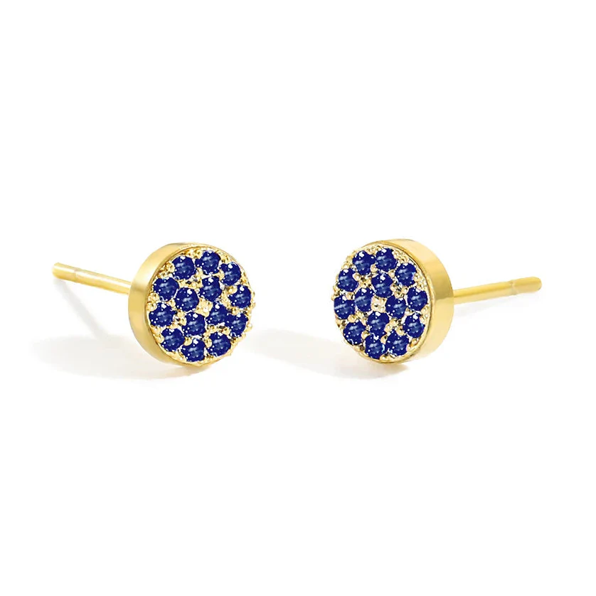 Boucles d'oreilles puces avec pierre de naissance pour femme octobre