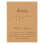 Boucles d'Oreilles Signe du Zodiaque 12 Constellations bélier