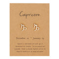 Boucles d'Oreilles Signe du Zodiaque 12 Constellations capricorne