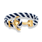 Bracelet ancre homme blanc et bleu