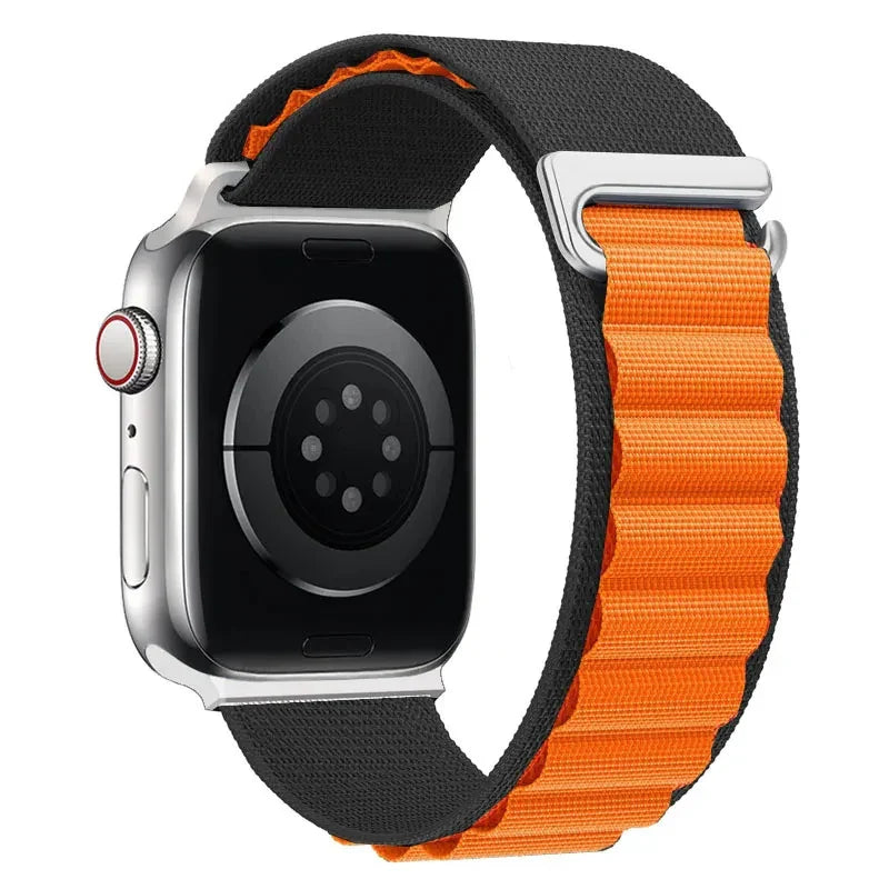 Apple Watch用スポーツループバンド ブラック×オレンジ