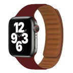Bracelet Apple Watch à Fermoir Magnétique bordeau