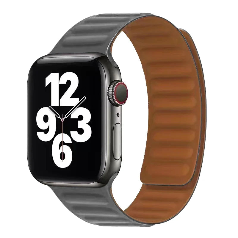 Bracelet Apple Watch à Fermoir Magnétique gris