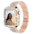 レディース向け Apple Watch ダイヤモンド ブレスレット ローズゴールド