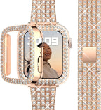 レディース向け Apple Watch ダイヤモンド ブレスレット ローズゴールド